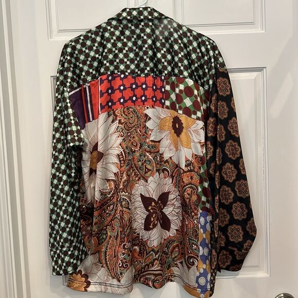 Urban Outfitters Supernova Souvenir Button-down Shirt small oversized - Picture 4 of 9